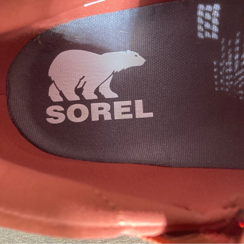 Sorel Women’s Sneakers Orange Camo Footwear Logo Sz 9.5 - Picture 8 of 11
